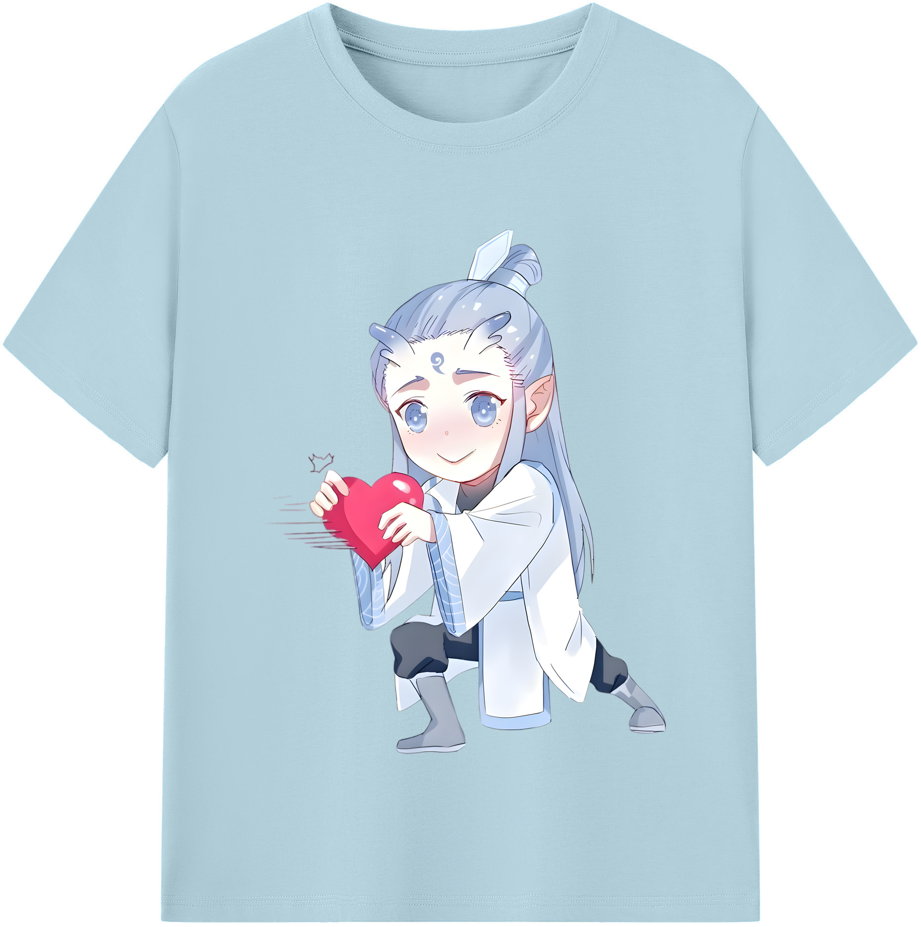 （画像用） Ne Zha 2 ナタ 魔童の大暴れ 綿100％半袖Tシャツ（フロントプリント）